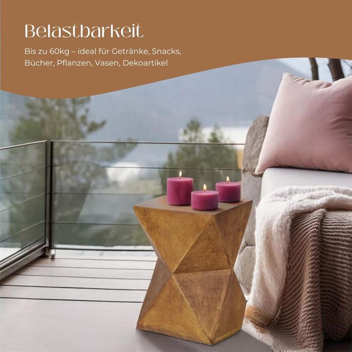 Produktbild Hermex Outdoor-Tisch Gartentisch Akzenttisch Beistelltisch Dekotisch
