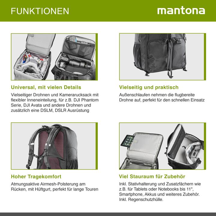 Produktbild mantona Drohnen Rucksack universal (Drohnen Rucksack)
