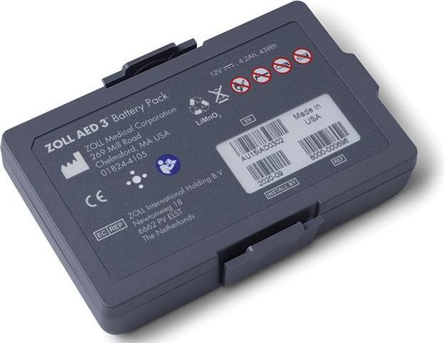 Zoll Lithium manganese dioxide battery for AED 3, shelf life 5 years, 140 shocks (1 pcs., Device specific, 4200 mAh)