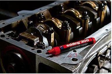 Actual product image Edding Permanent Marker 300 (Red, 3 mm, 1 x)