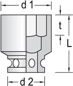 Produktbild Gedore K 19 19 Kraftschraubereinsatz 1/2" 6-kant 19 mm (19 mm)