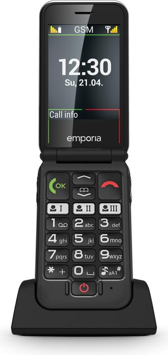 Produktbild Emporia V228 7,11 cm (2.8") Schwarz Einsteigertelefon (2.80", 2 Mpx, 2G)