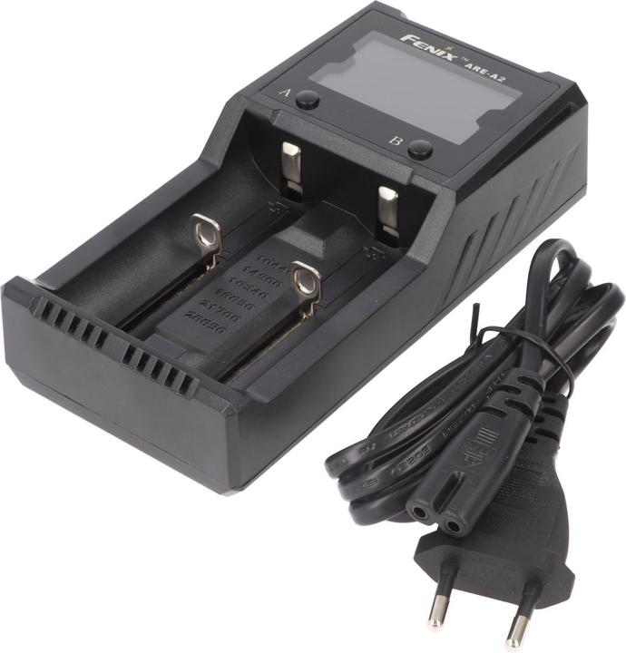 Actual product image Fenix ARE-A2 charger for two 10440, 14500, 16340, 18650, 26650, 21700 batteries (Chargers without battery)