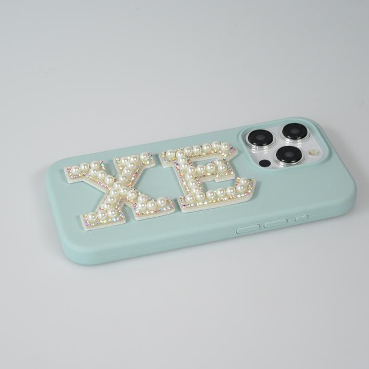 Image du produit PhoneLook Autocollant sticker pour téléphone/tablette/ordinateur brodé en 3D pearls blanc Lettre U