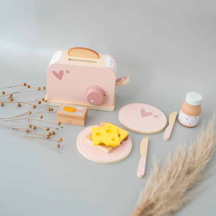Image du produit Activity Board Jouets de cuisine, grille-pain en bois, ustensiles de cuisine, accessoires pour enfants, cuisine
