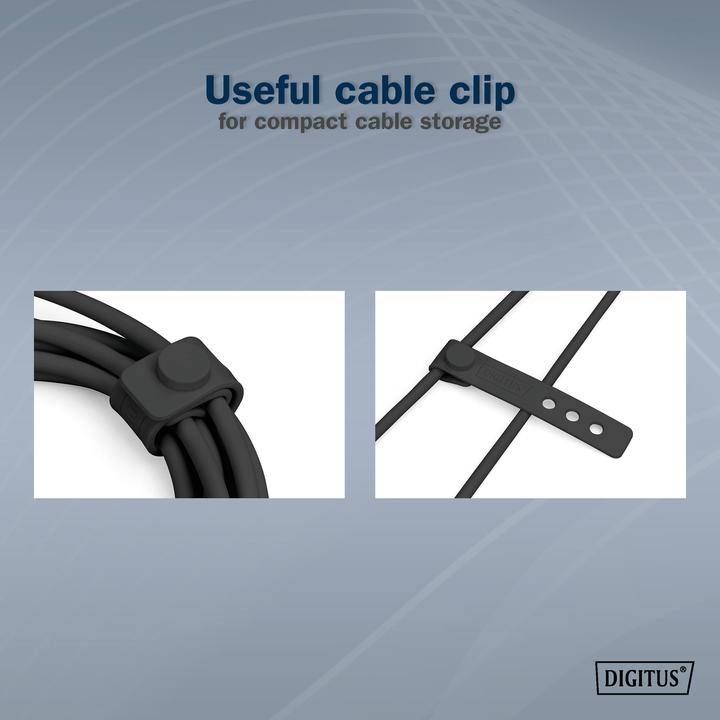 Immagine prodotto Digitus Cavo di collegamento USB-C in silicone, 1 m, nero (1 m, USB 2.0)