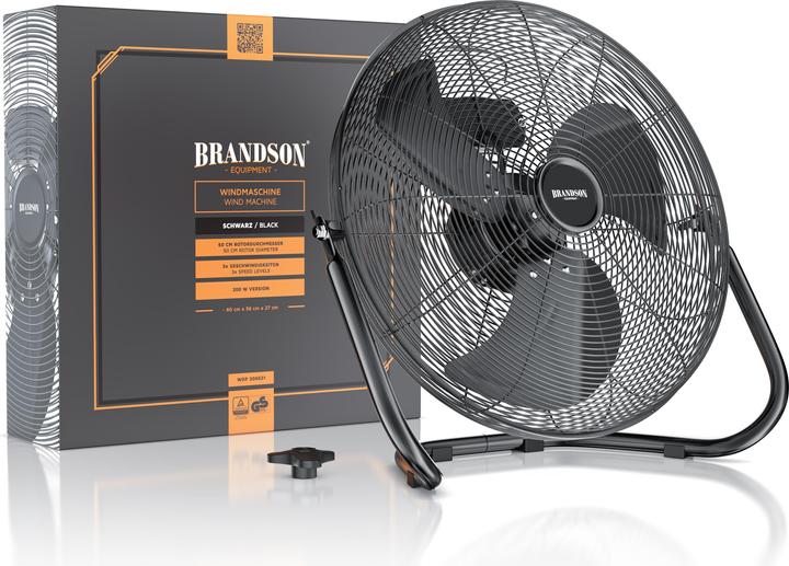 Immagine prodotto Brandson Macchina del vento 53,5 cm Ø, ventilatore retrò da pavimento 200W inclinabile, maniglia per il (67 dB)