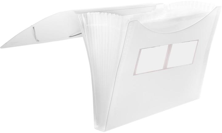 Foldersys Fächermappe A4, PP, 12 Taschen, transparent, VE 1 Stück, 7000104 (A4, 1 x)