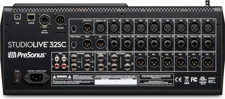 Produktbild PreSonus Mischpult StudioLive 32SC, Bauform: Pultform (Studio- und Livemixer)