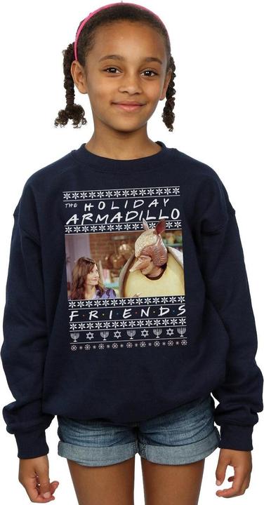 Actual product image Friends Girls Fair Isle Holiday Armadillo Sweatshirt (140, 146)