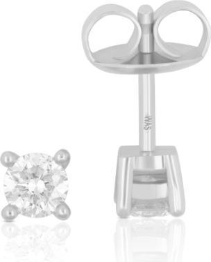 Actual product image Muau Stud earrings 4-handle setting (White gold 750)