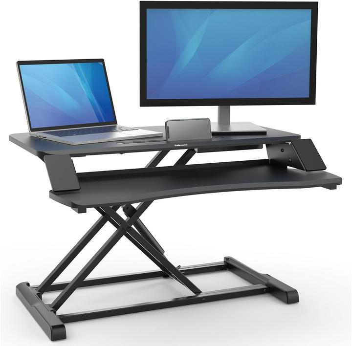 Image du produit Fellowes Corsivo™ poste de travail assis/debout, HxLxP 110 x 800 x 615 mm, noir.