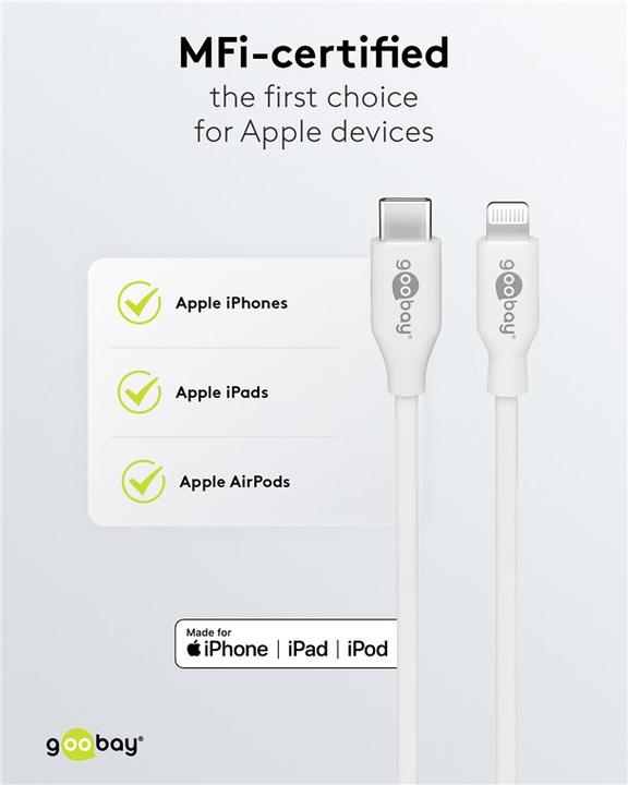 Produktbild Goobay Lightning - USB-C Kabel (0.50 m, USB 3.0)
