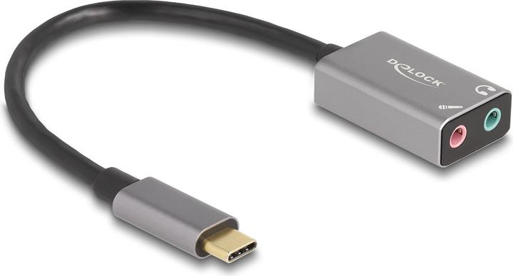 Produktbild Delock 67071 - Externe USB Soundkarte mit Type-C Stecker auf 2 x 3,5 mm Klinkenbuchse Pl (USB-C)