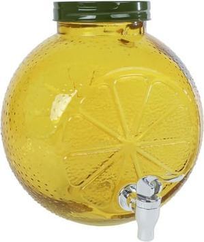 Produktbild Van Manen Veenendaal Getränkespender - Zitrone - aus Glas - 4,0 l - gelb/grün