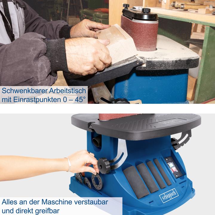 Produktbild Scheppach OSM600 Oszillierender Kanten-, Band- und Spindelschleifer 220-240V 50Hz (Bandschleifer, 450 W)