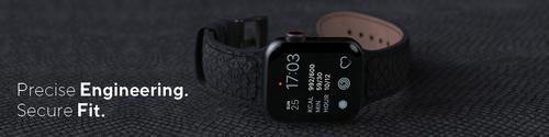 Image du produit Njord Bracelet en cuir de saumon Vindur Watch Strap for Apple Watch 44/45mm (45 mm, Cuir végétalien, Fermeture en acier inoxydable, Cuir de saumon)