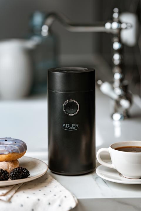 Produktbild Adler Coffee grinder AD4446bs 150 W, Coffee beans capacity 75 g, Lid safety switch, Juodas (EU-Stecker)