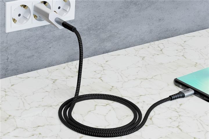 Image du produit Goobay Câble USB-C, textile, connecteur métallique, extra-résistant (0.50 m, USB 2.0)