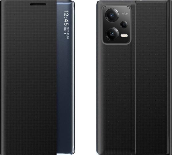 Produktbild Hurtel Neues Sleep Case Cover für Xiaomi Redmi Note 12 Pro / Poco X5 Pro 5G Cover mit Flip Stand Schwarz (Xiaomi Redmi Note 12 Pro)