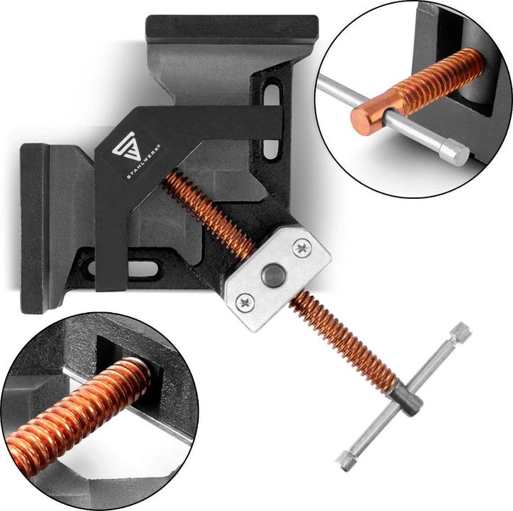 Produktbild Stahlwerk Schweisswinkelklemme mit 90° Winkel und 75 mm Maulweite