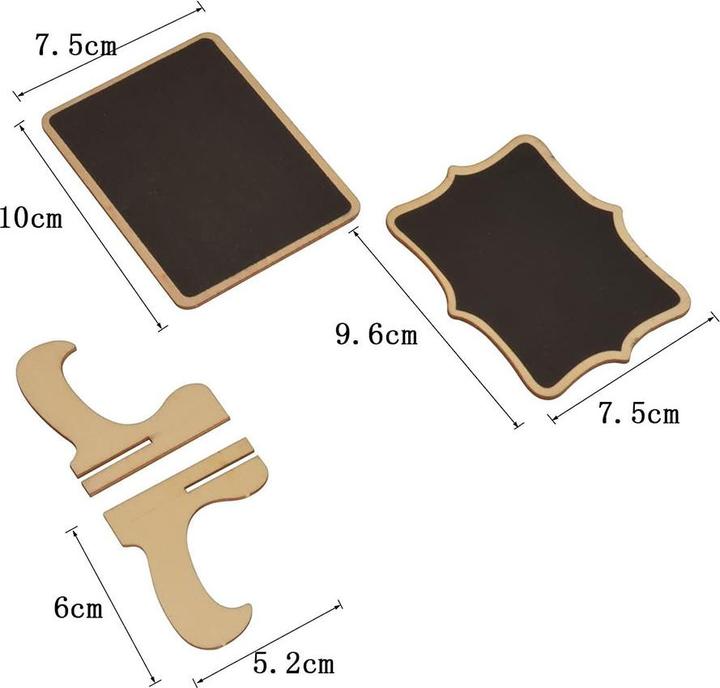Produktbild I Am Creative Mini Holz Namensschilder Deko Kreide Tafel 20er Set
