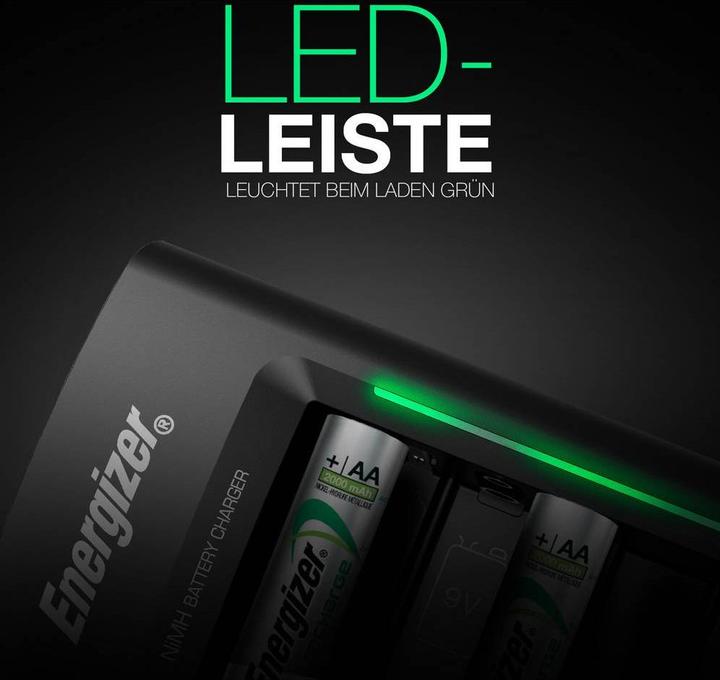 Produktbild Energizer Recharge Universal (1 Stk., D, AAA, AA, 9V Block, 2300 mAh, Ladegerät ohne Akku)