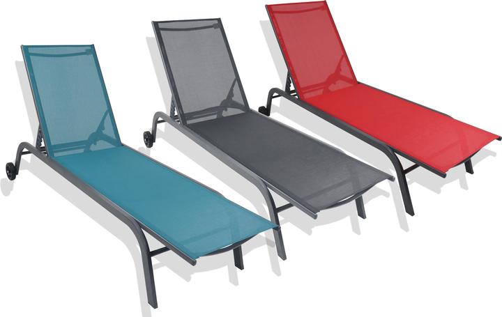 Produktbild VCM Sonnenliege Liegestuhl Rollen Sonlas (190 cm)