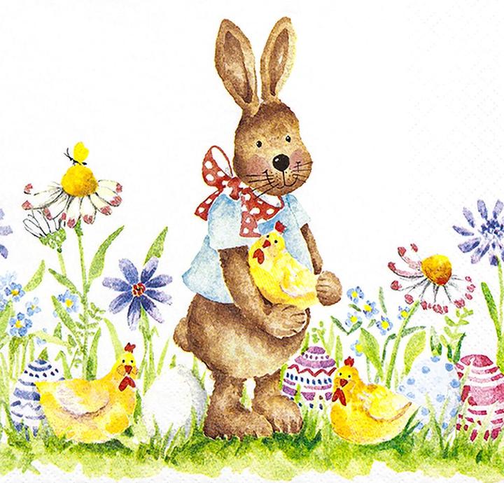 Immagine prodotto Home Fashion Serviette "Osterhase Max" (20 x, 33 x 33 cm)