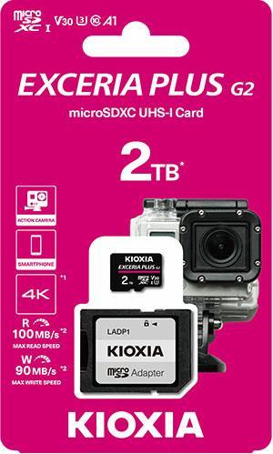 Actual product image Kioxia Micro Sd 2tb Exceria Plus G2 Uhs-I C10 Con Adaptador (2000 GB, microSDXC, U3, UHS-I)