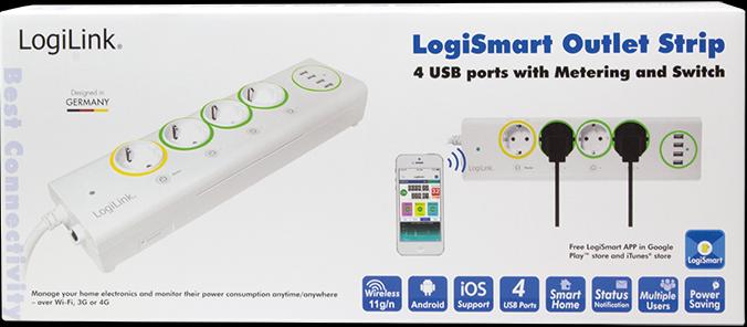 Produktbild LogiLink LogiSmart (4 x, USB-A, 1.50 m)