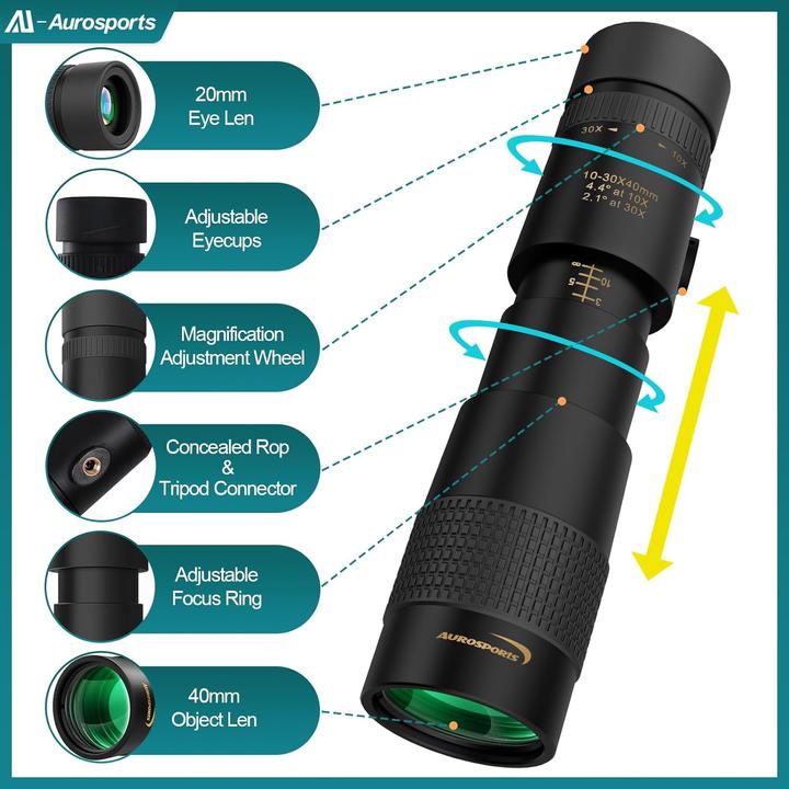 Produktbild Aurosports Monokular Teleskop (30 x, 40 mm)