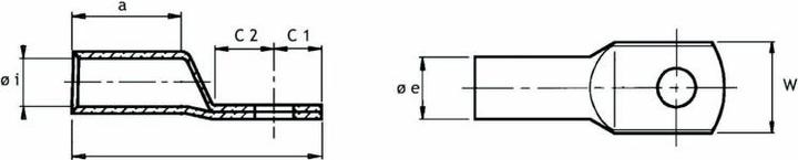 Actual product image Cimco Tubular cable lug, ring-shaped, conductor cross-section/ connection bolt 4qmm/5 mm