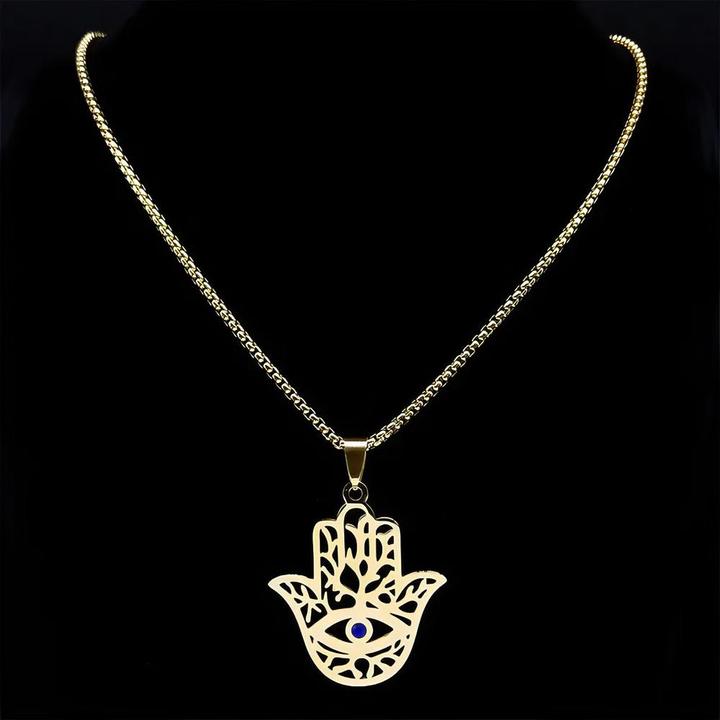 Perlstein Fatima Hamsa Halskette