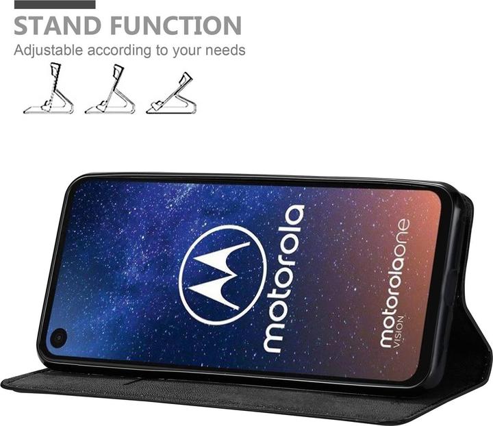 Actual product image Cadorabo Book Invisible Magnet Cover (Motorola One Vision)