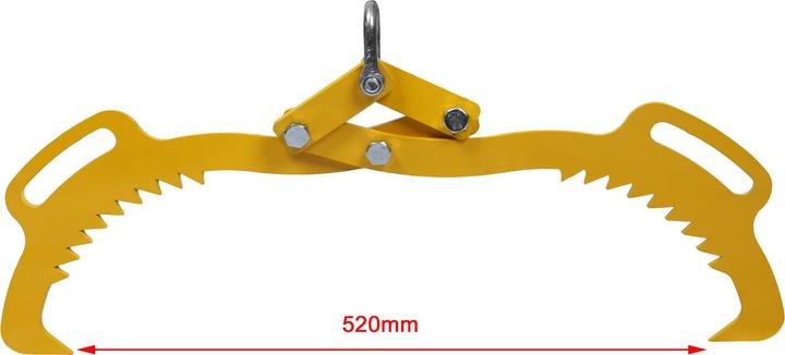 Actual product image Wiltec Professional Forestry Logging/ Grapple Claw for Tree Trunks and Logs up to Ø520mm and max. 500kg (520 mm)
