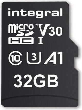 INMSDH32G-100V30 MICRO SD CARD MICROSDHC UHS-1 U3 CL10 V30 UP TO 100MBS READ 30MBS WRITE MicroSD (32 GB, microSD, U3, UHS-I)
