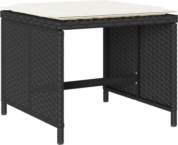Produktbild VidaXL Gartenmöbel Essgruppe Gartengarnitur Sitzgruppe 17tlg Schwarz Poly Rattan (330 cm)