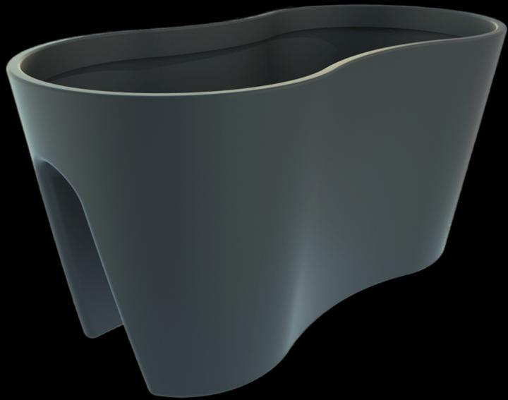Image du produit Rephorm Pot de fleurs pour balcon Bouture Duo 60 cm - Graphite (30 cm)