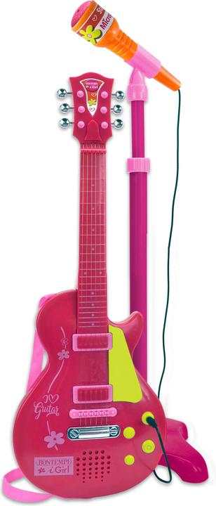 Produktbild Bontempi E-Gitarre mit Mikrofon Pink (Multilingual)