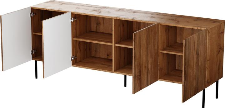 Actual product image Cama JUNGLE chest of drawers 190x40.5x74.5 oak wotan + black legs (190 x 42 x 74.5 cm)