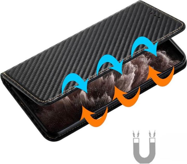 Immagine prodotto Cover-Discount Galaxy A55 - Custodia Flip Carbon Look nera (Samsung Galaxy A55)