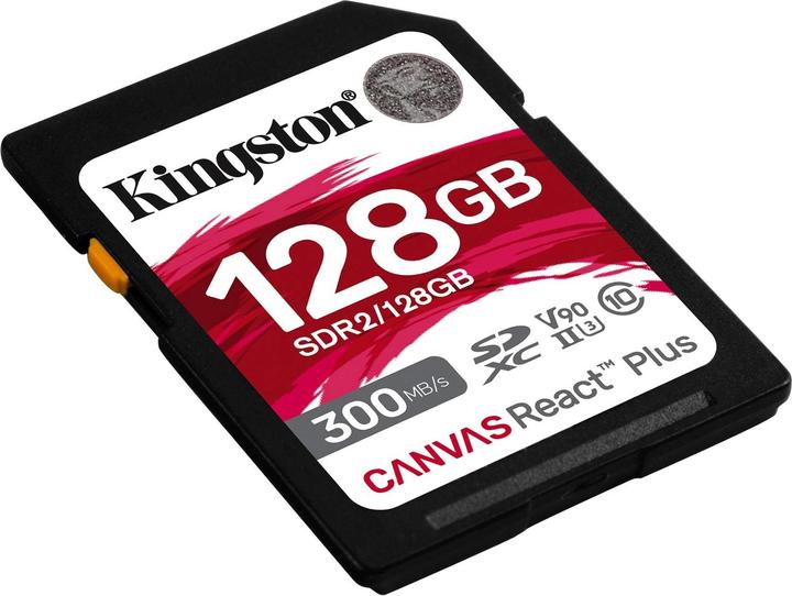 Image du produit Kingston Canvas React Plus SDXC (128 Go, SDXC, U3, UHS-II)