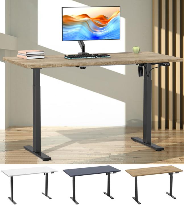 Produktbild VCM Schreibtisch verstellbar Lona 140x80 sw (140 x 80 x 120 cm)
