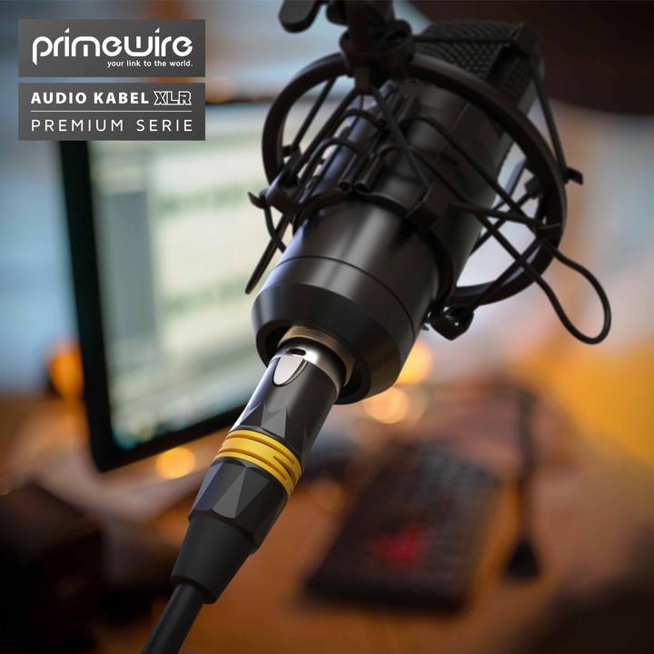 Produktbild Primewire XLR Audiokabel, XLR Stecker auf XLR Buchse, NF Audio Kabel, OFC Kupfer, geschirmt, flexibel (3 m, XLR)