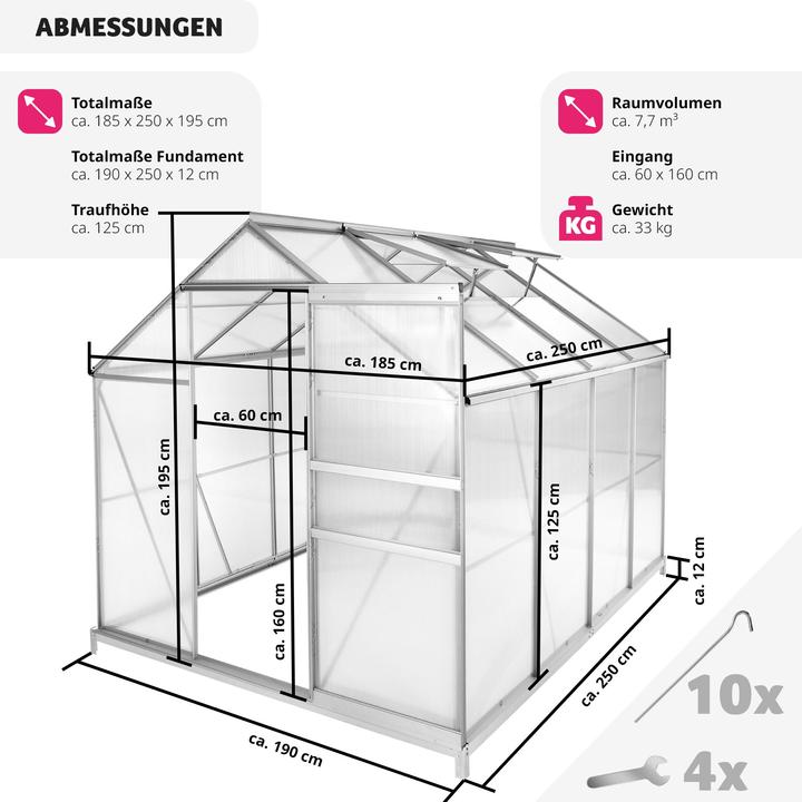 Actual product image tectake Greenhouse