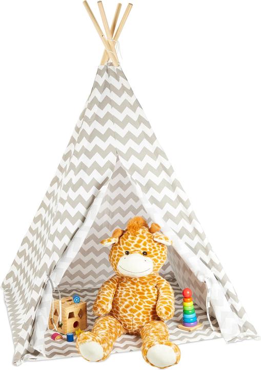 Relaxdays Play Tent Teepee, Wigwam Bag
