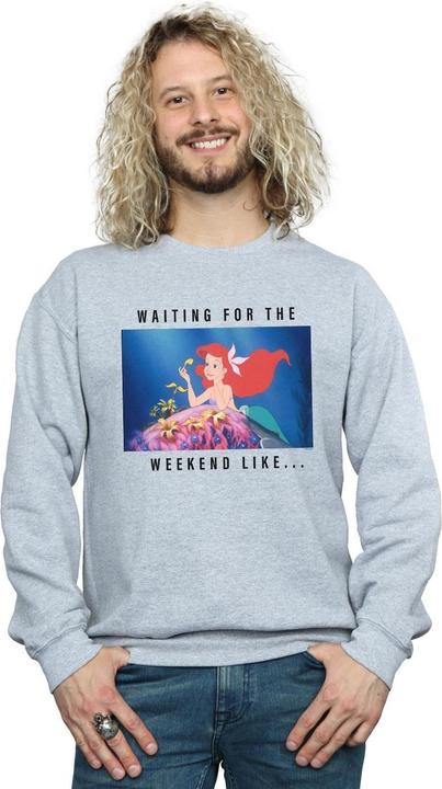 Actual product image Disney Princess Mens Ariel Waiting For The Weekend Sweatshirt (L)