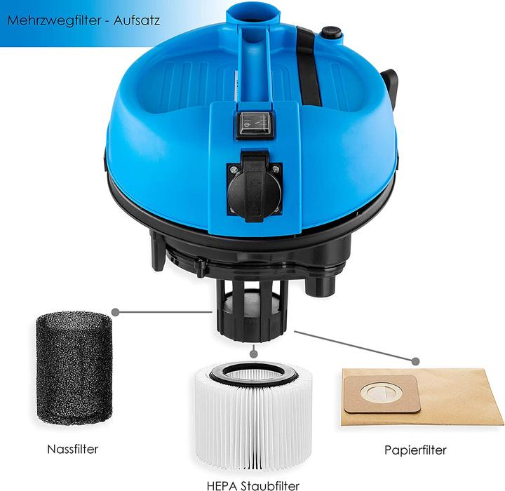 Image du produit Masko Aspirateur industriel 6IN1, bleu (Aspirateur eau et poussière)