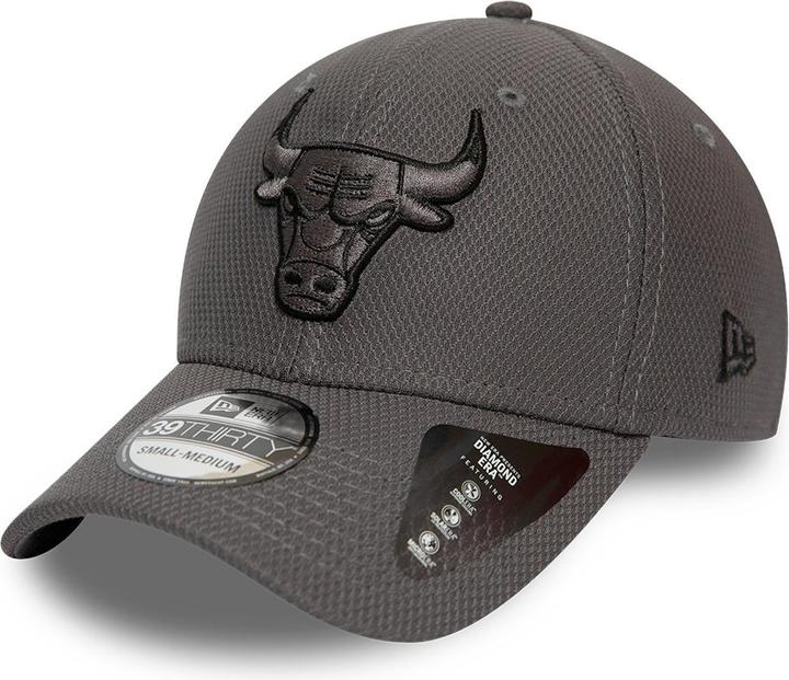 Actual product image New Era 39Thirty Diamond Cap - Chicago Bulls graphite (S/M)